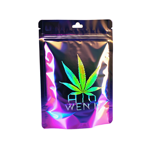 Holographic Mylar Weed Cannabis  Packaging Bags